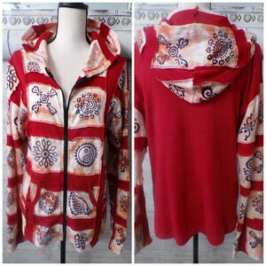 Y2k Patchwork Hoodie XL Hippie Boho Festival Nepal Forest Fairy Pixie Razor New